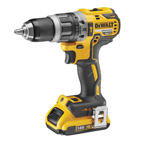 Dewalt Brushless Ultra Compact Hammer Drill Driver, DCD709S2T-GB, 2x 1.5Ah Battery, 1x 18V Charger