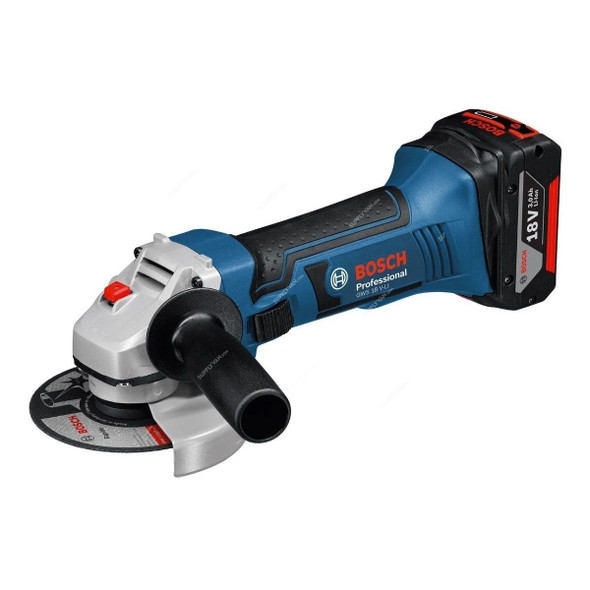 Bosch Cordless Angle Grinder With 2 Battery and Charger, GWS-18V-LI, 4.5 Inch, 18V