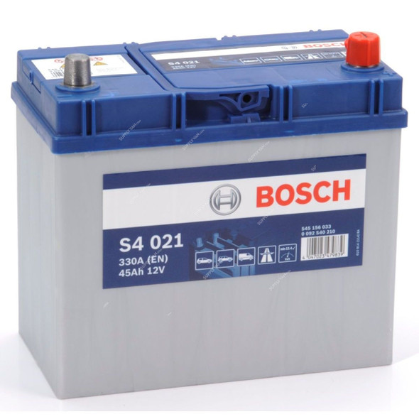 Bosch S4 021 Starter Battery, 0092S40210, 12V, 45Ah, 330A