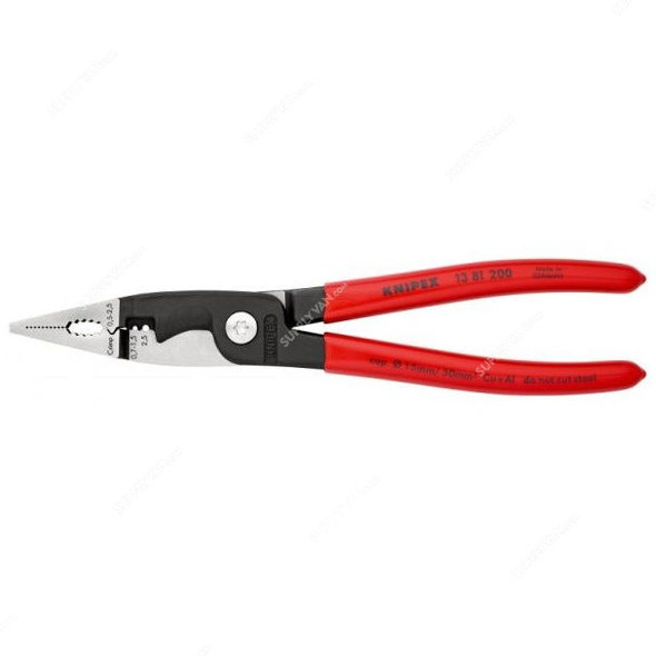 Knipex Plier For Electrical Installation, 1381200, 200MM