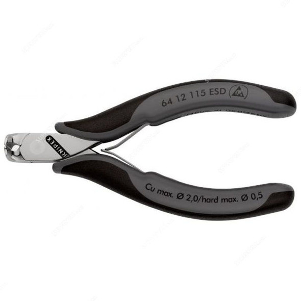 Knipex Electronics End Cutting Nipper, 6412115, 115MM