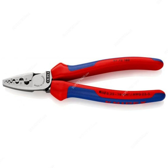 Knipex Crimping Plier, 9772180, 180MM
