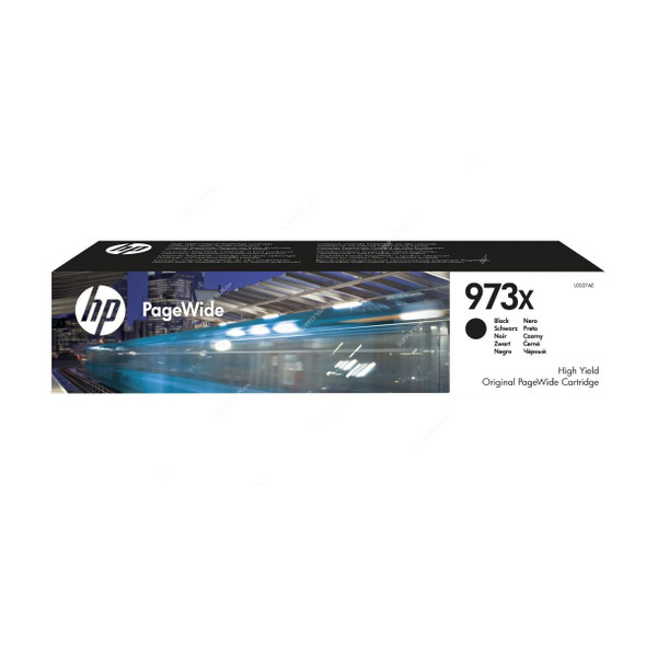 HP High Yield Original PageWide Cartridge, L0S07AE, 973X, Black