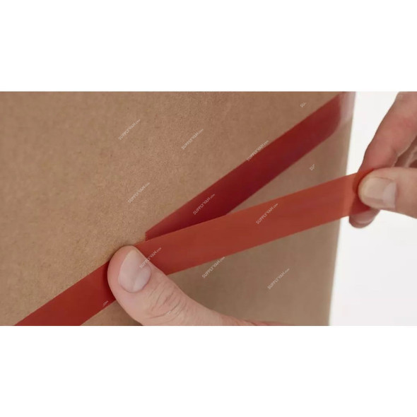 Tesa Packaging Tape, 4287, Polypropylene, 19MM x 66 Mtrs, Red