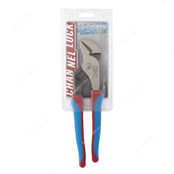 Channellock Code Blue Straight Jaw Tongue and Groove Plier, CL-420, 9.38 Inch Length