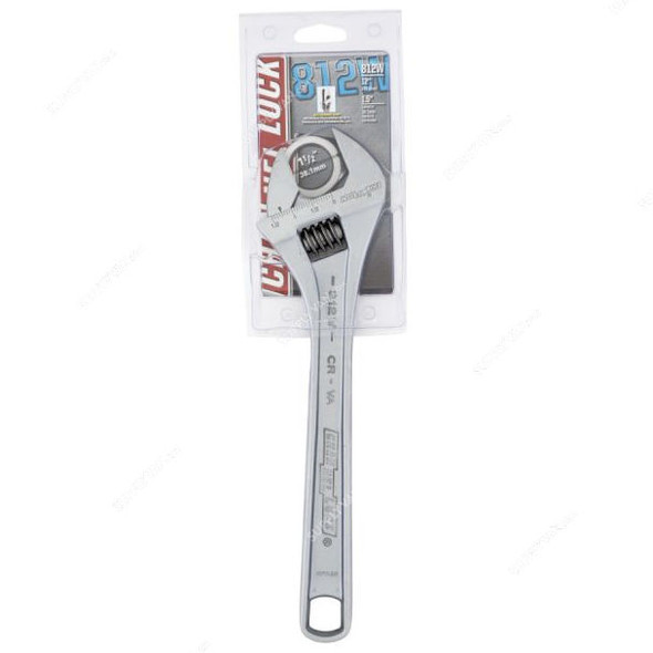 Channellock Adjustable Wrench, CL-812W, 39.12MM Jaw Capacity, 12 Inch Length