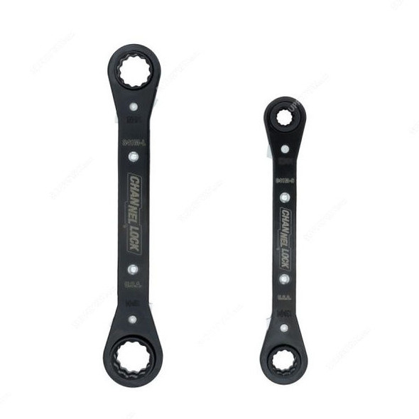 Channellock 4-in-1 Metric Ratcheting Combination Wrench Set, CL-841M, 2 Pcs/Set