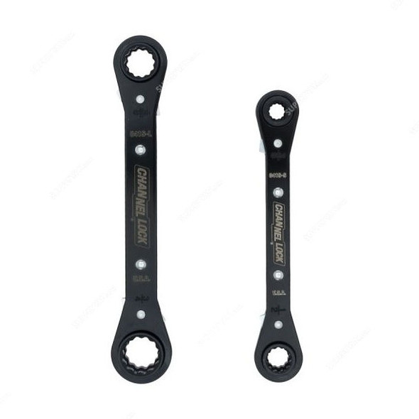 Channellock 4-in-1 SAE Ratcheting Combination Wrench Set, CL-841S, 2 Pcs/Set