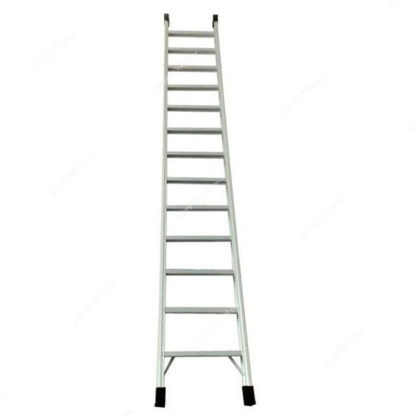 Zamil Square Section Single Straight Ladder, SSL-14, Aluminium, 1 Side, 14 Steps, 4.01 Mtrs