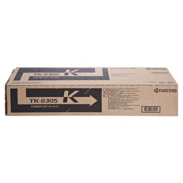 Kyocera Toner Cartridge, TK-8305BK, 25000 Pages, Black