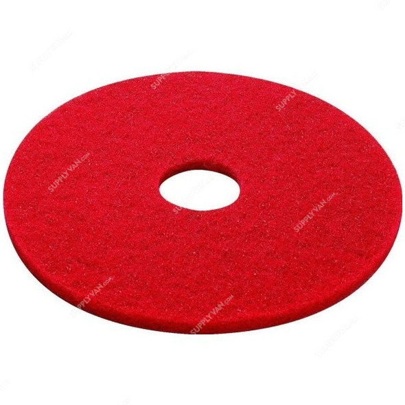 Norton Buffer AO Fine Grit Floor Pad, 66261054272, 13 Inch, Red, 5 Pcs/Pack