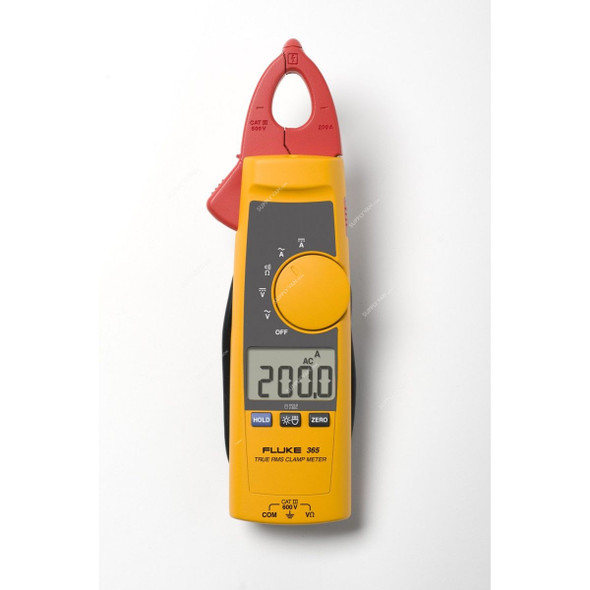 Fluke Detachable Jaw TRMS AC/DC Clamp Meter, 365, 200A, 600V