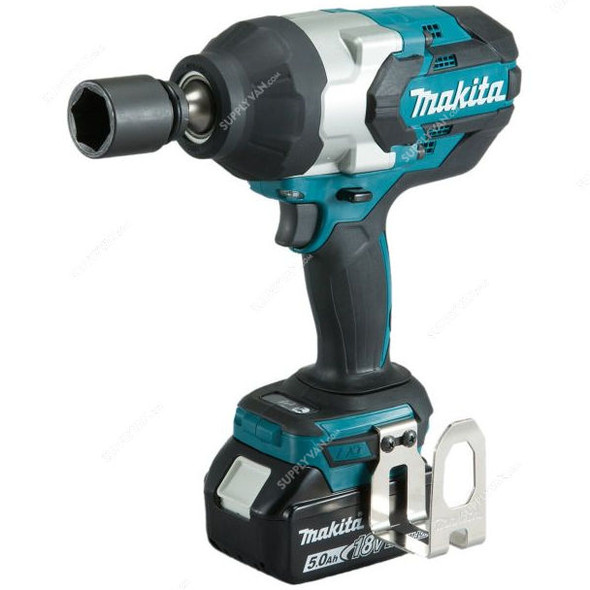 Makita Cordless Impact Wrench, DTW1001RTJ, 2x 5.0Ah Battery, 1x 18V Charger, 3/4 Inch