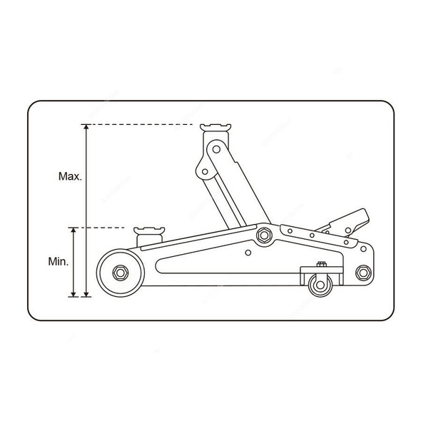 Kingtony Standard Type Hydraulic Garage Jack, 09TY132A35AB, 500MM Max Height, 3.5 Ton