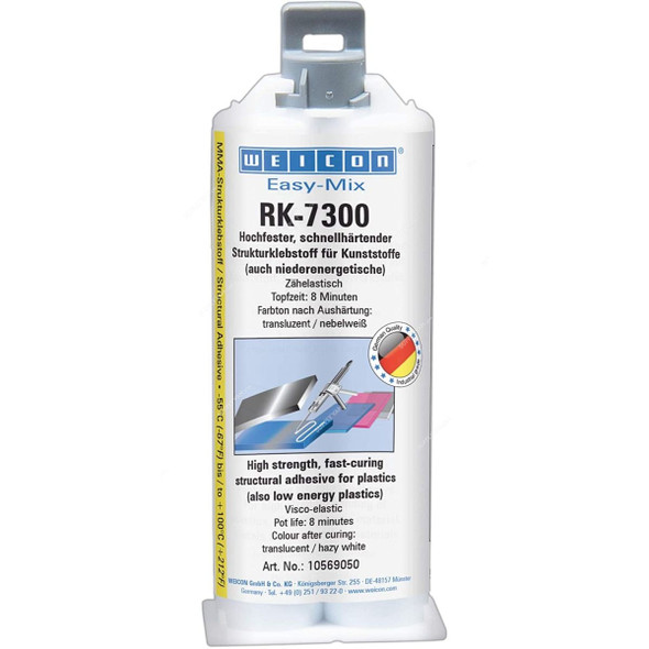 Weicon Easy-Mix RK-7300 Structural Acrylic Adhesive, 10569050, 50GM