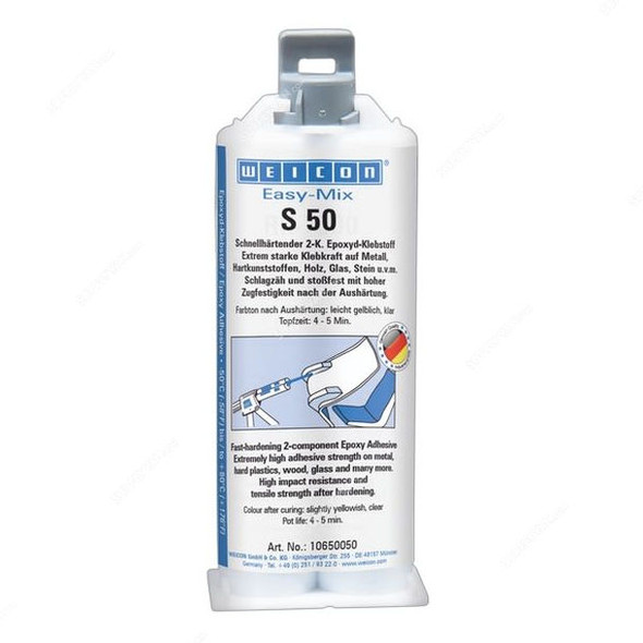 Weicon Easy-Mix S 50 Epoxy Adhesive, 10650050, 50ML