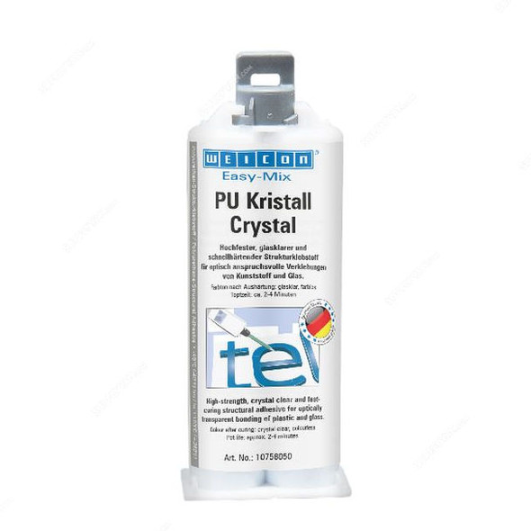Weicon Easy-Mix PU Crystal Polyurethane Adhesive, 10758050, 50ML