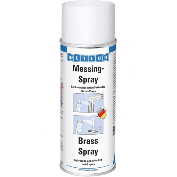 Weicon Brass Spray, 11102400, Metallic Brass, 400ML