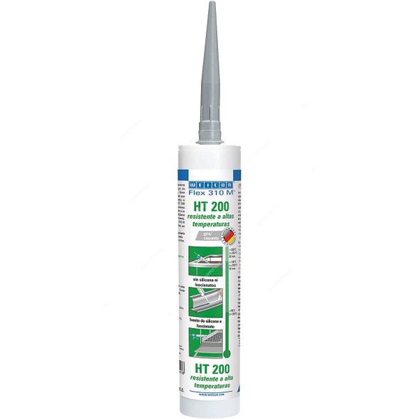 Weicon Flex 310 M HT 200 MS-Polymer Adhesive, 13655310, 310ML, Grey