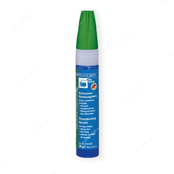 Weicon Threadlocking Varnish, 30022030, 30GM, Green