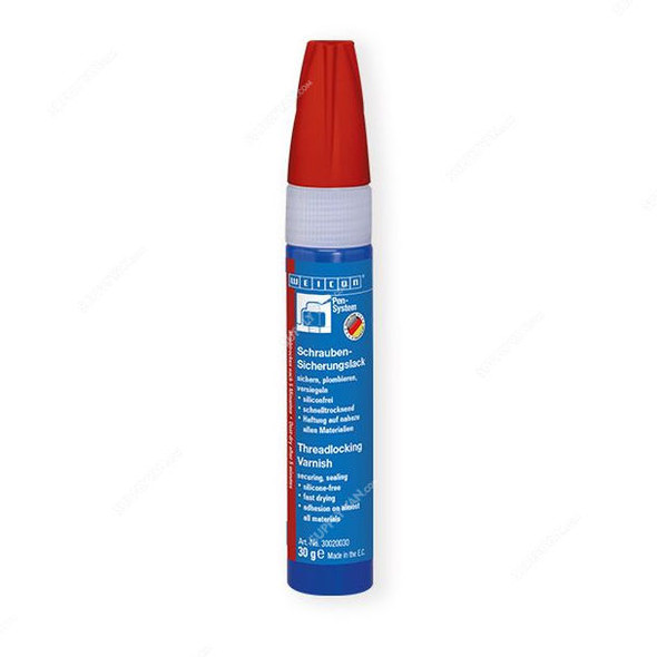 Weicon Threadlocking Varnish, 30020030, 30GM, Red