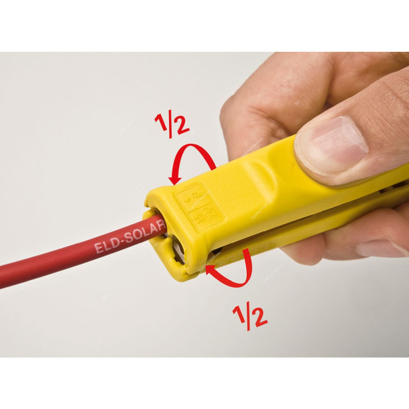 Weicon Mini-Solar Wire Stripper, 52002003, 1.5 to 6 SQ.MM Capacity, Yellow