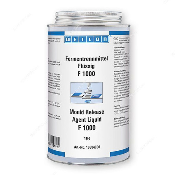 Weicon Mould Release Agent Liquid Liquid, 10604000, F-1000, 1 Ltr