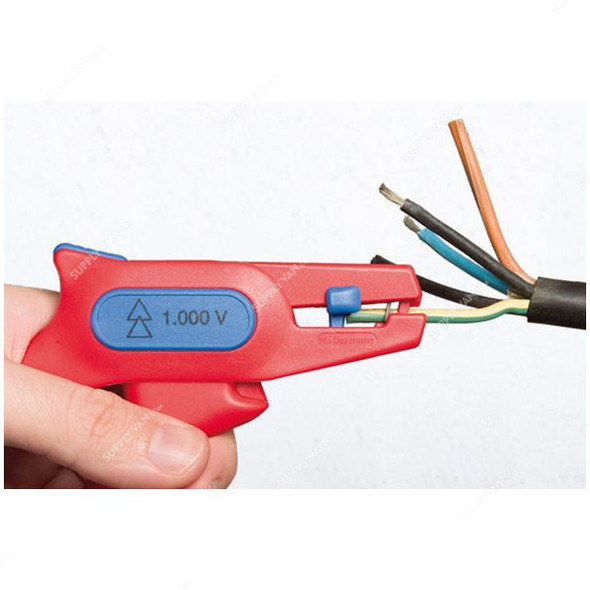 Weicon Automatic Wire Stripper, 51000006, 0.2 to 6 SQ.MM Capacity, Red