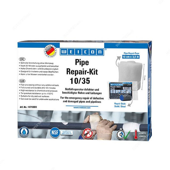 Weicon Pipe Repair Kit, 10710003, 10cm x 3.6 Mtrs