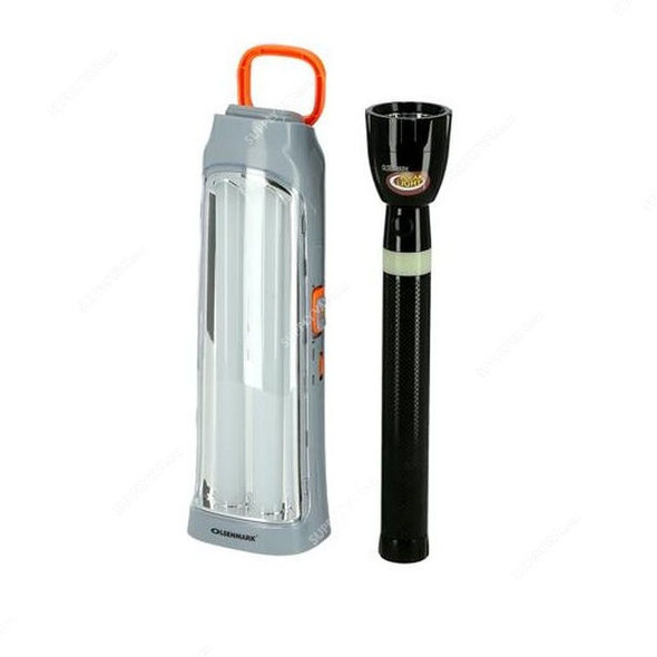 Olsenmark Rechargeable LED Emergency Lantern, OMEFL2726, 4V, 3000mAh, Grey