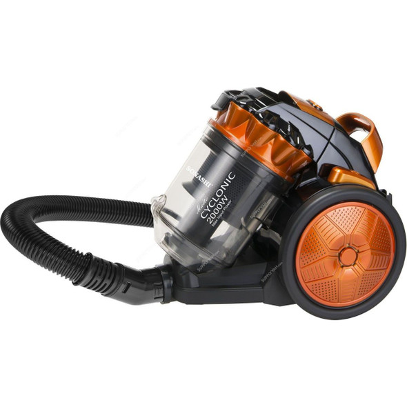 Sonashi Cyclone Vacuum Cleaner, SVC-9028C, 2000W, 3 Ltrs, Black/Orange