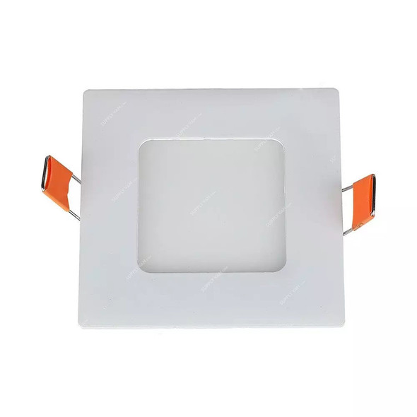 V-Tac LED Slim Panel Light, VT-3004, 3W, Square, 3000K, Warm White