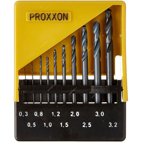 Proxxon HSS Twist Drill Bit Set, PRX-28874, 10 Pcs/Set