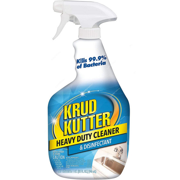 Krud Kutter Heavy Duty Cleaner and Disinfectant Spray, 298309, 32 Oz, Clear