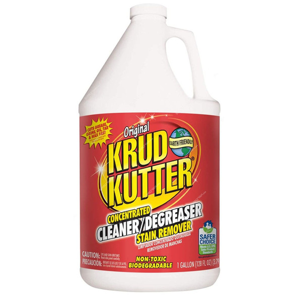 Krud Kutter Original Concentrated Cleaner and Degreaser, KK012, 1 Gallon, Clear