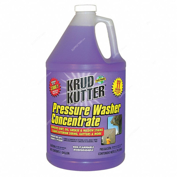 Krud Kutter Multi-Purpose Pressure Washer Concentrate, PWC014, 1 Gal, Light Purple