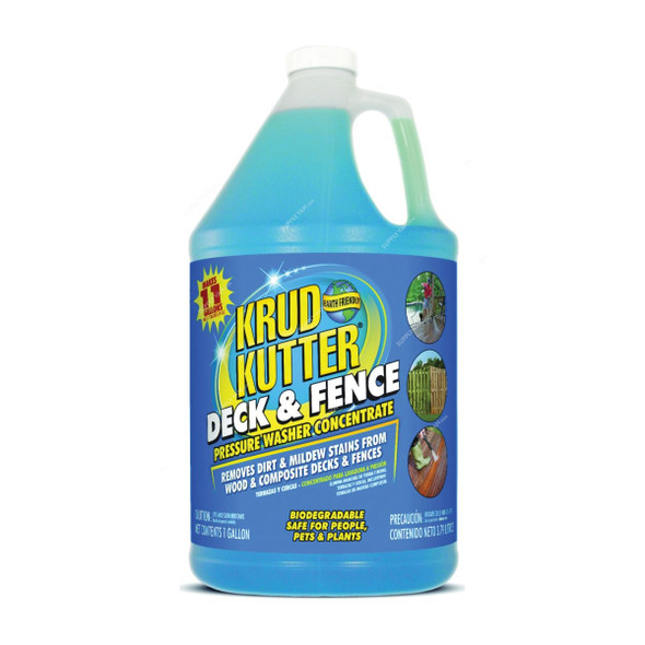 Krud Kutter Concentrated Deck and Fence Cleaner, DF014, 1 Gal, Blue