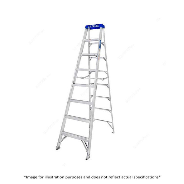 Gazelle Step Ladder, G5008, Aluminium, 2.4 Mtrs Height, 113.3 Kg