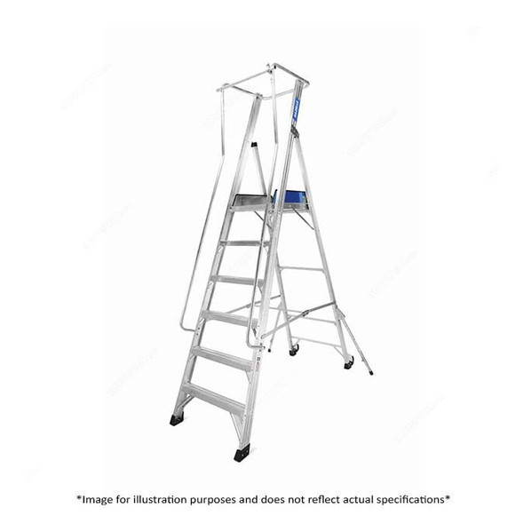 Gazelle Platform Ladder, G5808, Aluminium, 8 Steps, 2.3 Mtrs Platform Height, 150 Kg Load Capacity