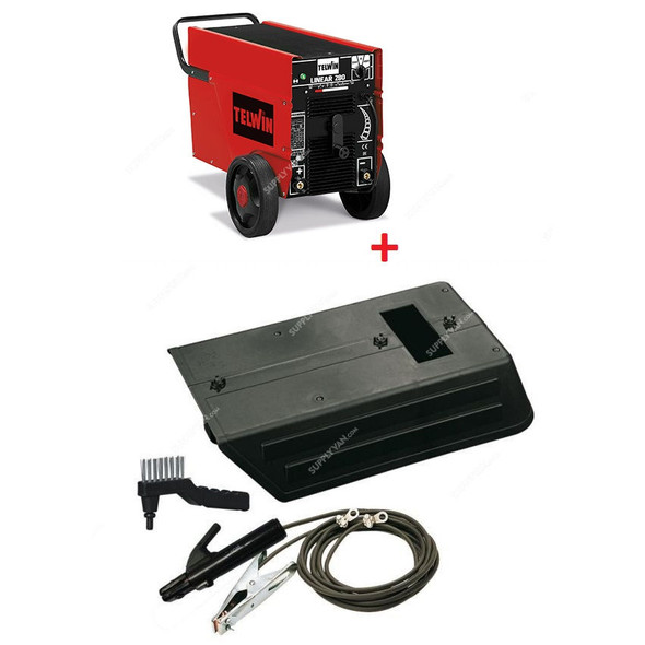 Telwin Linear 280 MMA Electrode Welding Machine With Welding Kit, 818002+801081, 3 Phase, IP22, 230-400V, 260A