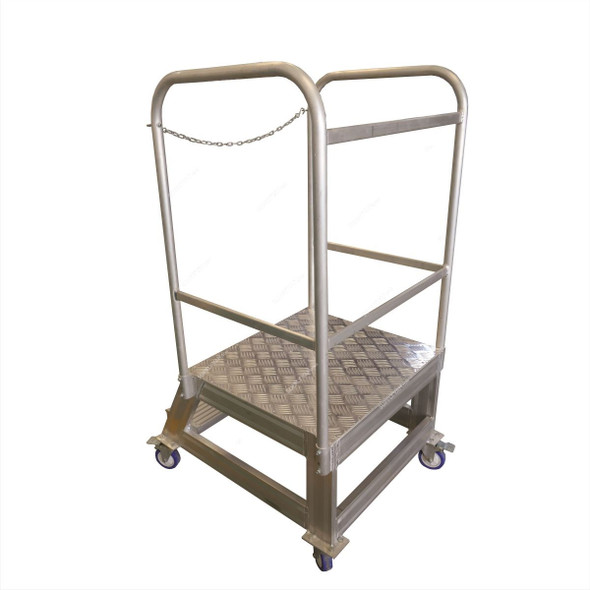 Topman Rolling Staircase, RSAL2, Aluminium, 1+1 Steps, 250 Kg Loading Capacity