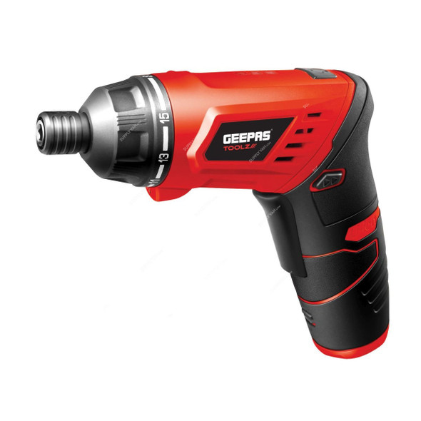 Geepas Cordless Screwdriver, GSD0315C, 3.6V, 210 RPM