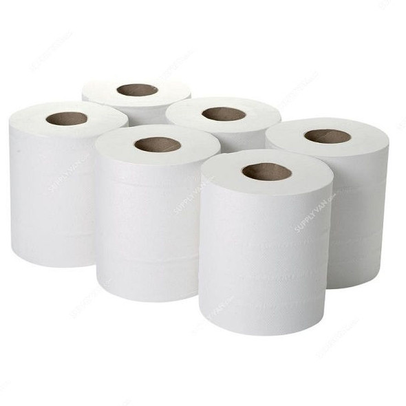 Intercare Auto Cut Tissue Roll, 2 Ply, 115 Mtrs x 20CM, 6 Rolls/Pack