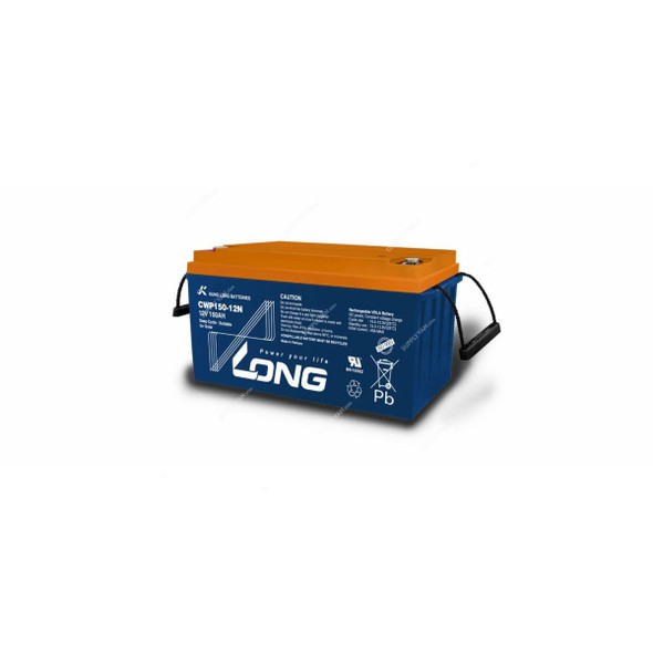 Long Rechargeable Sealed Lead Acid Battery, CWP200-12N, 12V, 100Ah/10 Hr
