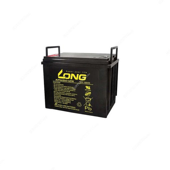 Long Rechargeable Sealed Lead Acid Battery, KPH150-12N, 12V, 150Ah/10 Hr