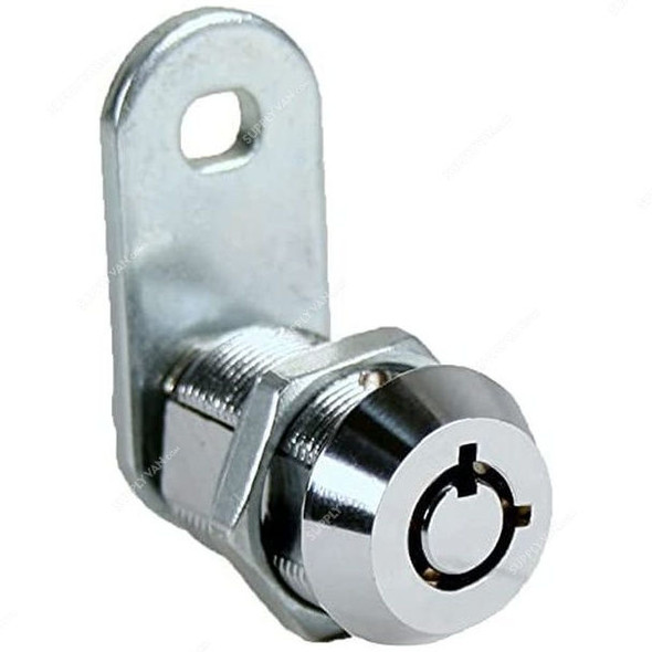 Robustline Tubular Cabinet Lock With Barrels, 7/8 Inch, Chrome Plated, Silver