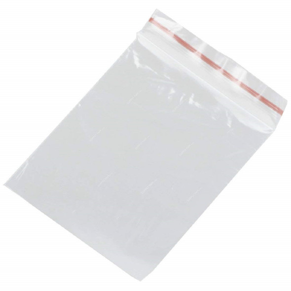 Zipper Bag, Plastic, 9.5 x 6.5 Inch, Clear, 100 Pcs/Pack