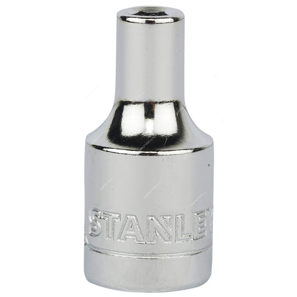 Stanley 6 Point Standard Socket, 1/4 Inch, 4MM