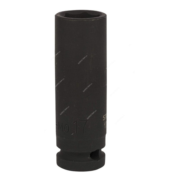 Stanley 6 Point Impact Deep Socket, STMT87504-8B, 1/2 Inch Drive, 17MM