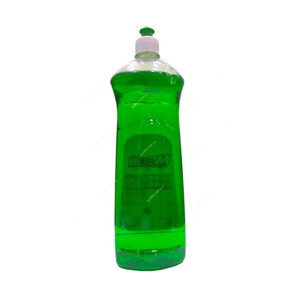 Boom Dishwash Liquid, Apple Green Fragrance, 1 Ltr, 12 Pcs/Carton